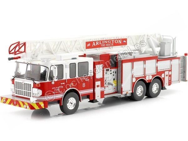 Cochesdemetal.es 2015 Smeal 105 RM Bomberos Drehleiterwagen Arlington Fire Rescue 1:43 IXO Models TRF023S