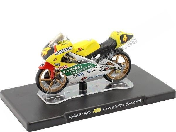 Cochesdemetal.es 1995 Aprilia RS 125 Nº46 Valentino Rossi Campeonato Europeo de Motociclismo 1:18 Editorial Salvat ROSSI0038 Cochesdemetal.es 1995 Aprilia RS 125 Nº46 Valentino Rossi Campeonato Europeo de Motociclismo 1:18 Editorial Salvat ROSSI0038