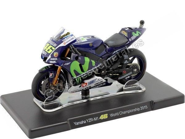 Cochesdemetal.es 2015 Yamaha YZR-M1 Nº46 Valentino Rossi MotoGP 1:18 Editorial Salvat ROSSI1002