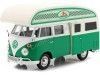 Cochesdemetal.es 1967 Volkswagen Type 2 (T3) Camper Van Blanco/Verde 1:24 Motor Max 79592