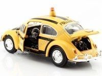 Cochesdemetal.es 1966 Volkswagen VW Beetle "Servicio Sígueme de Aeropuerto" Amarillo/Negro 1:24 Motor Max 79590