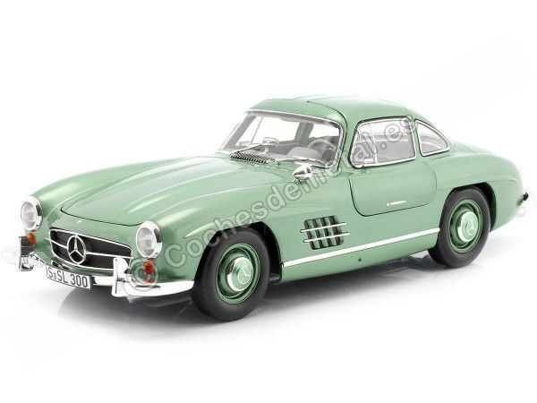 Cochesdemetal.es 1954 Mercedes-Benz 300 SL Gullwing "Alas de Gaviota" W198 Verde Metalizado 1:18 Dealer Edition B66040673