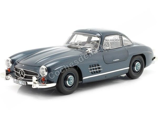 Cochesdemetal.es 1954 Mercedes-Benz 300 SL Gullwing "Alas de Gaviota" W198 Azul Metalizado 1:18 Dealer Edition B66040674