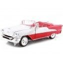 Cochesdemetal.es 1955 Oldsmobile Super 88 Convertible Blanco/Rojo 1:24 Welly 22432