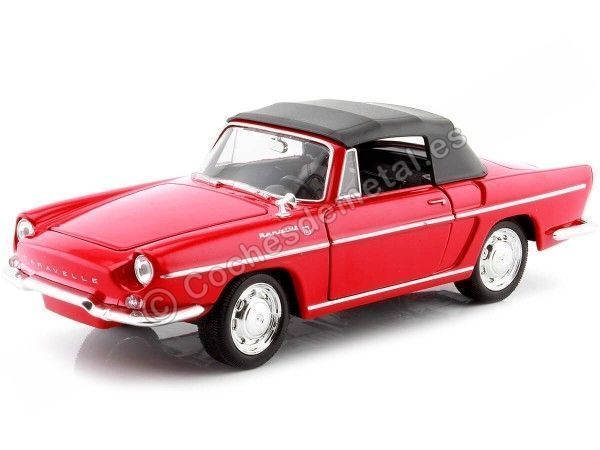 Cochesdemetal.es 1959 Renault Caravelle Convertible Soft Top Rojo 1:24 Welly 24068