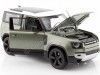 Cochesdemetal.es 2020 Land Rover Defender Verde/Blanco 1:26 Welly 24110