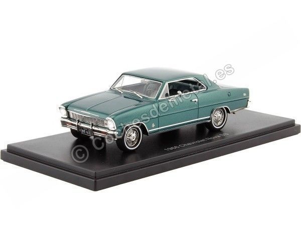 1966 Chevrolet Nova SS Hardtop Verde Metalizado 1:43 NEO Scale Models 47235 Cochesdemetal.es