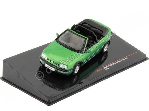 1995 Volkswagen VW Golf Cabriolet MK III Verde Metalizado 1:43 IXO Models CLC427N Cochesdemetal.es