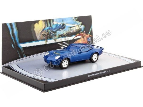 Cochesdemetal.es 2010 Batman Automobilia Batmobile "Odyssey 1" Azul 1:43 Salvat BAT063