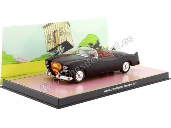 Cochesdemetal.es 1955 Batman Automobilia Batmobile "Supermobile World Finest Comics Nº77" Negro 1:43 Salvat BAT072