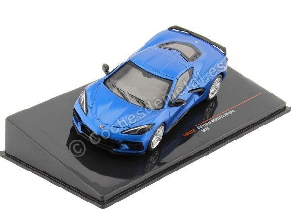 Cochesdemetal.es 2020 Chevrolet Corvette (C8) Stingray Azul Metalizado 1:43 IXO Models MOC316