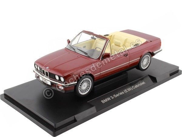 Cochesdemetal.es 1985 BMW Serie 3 (E30) Cabriolet Rojo Metalizado 1:18 MC Group 18380