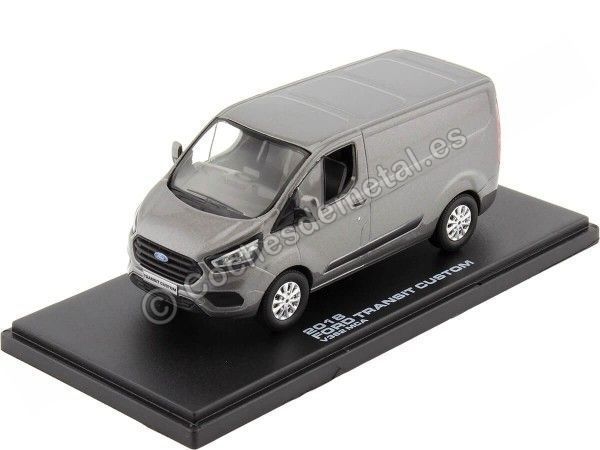 Cochesdemetal.es 2018 Furgoneta Ford Transit V362 Custom Gris Metalizado 1:43 Greenlight 51274