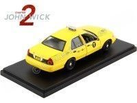 Cochesdemetal.es 2008 Ford Crown Victoria Taxi "John Wick 2" Amarillo 1:43 Greenlight 86561