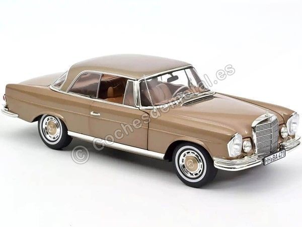1969 Mercedes-Benz 250 SE Coupé Metallic Gold 1:18 Norev 183759 Cochesdemetal.es