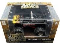 Cochesdemetal.es 1975 Ford F-250 Monster Truck "Earthquake Kings of Crunch" Negro con Llamas 1:43 Greenlight 88022