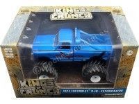 Cochesdemetal.es 1972 Chevrolet K-10 Monster Truck "Exterminator Kings of Crunch" Azul 1:43 Greenlight 88033