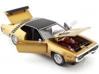 1971 Plymouth Road Runner Hardtop GY8 Gold Leaf Metallic 1:18 Auto World AMM1258