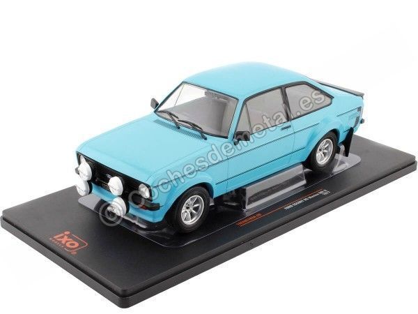 Cochesdemetal.es 1977 Ford Escort MkII Mexico Azul Claro 1:18 IXO Models 18CMC103A