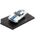 Cochesdemetal.es 1965 Ford Mustang Shelby GT 350 Blanco/Azul 1:43 IXO Models CLC438N
