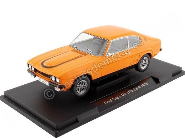 Cochesdemetal.es 1973 Ford Capri MK I RS 2600 Naranja/Negro 1:18 MC Group 18295