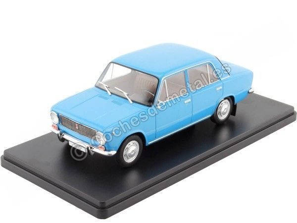 Cochesdemetal.es 1968 Lada 1200 (Seat 124) Azul Claro 1:24 WhiteBox 124132