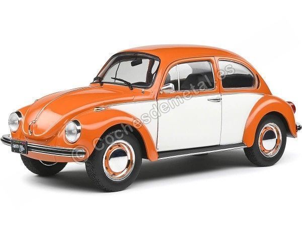 Cochesdemetal.es 1974 Volkswagen VW Escarabajo 1303 Naranja/Blanco 1:18 Solido S1800515