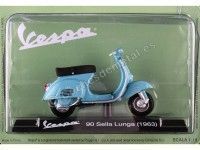 Cochesdemetal.es 1963 Vespa 90 Sella Lunga Azul 1:18 Editorial Salvat VES0021