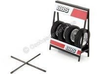 Expositor de Ruedas BBS con Dos Ejes y Cuatro Ruedas 1:18 IXO Models SET009W