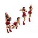 Set 4 figuras "Chicas de Navidad" 1:18 American Diorama 23848