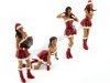 Set 4 figuras "Chicas de Navidad" 1:18 American Diorama 23848