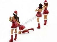 Set 4 figuras "Chicas de Navidad" 1:18 American Diorama 23848