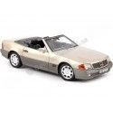 Cochesdemetal.es 1989 Mercedes-Benz 500 SL Convertible W129 Smoke Silver Metallic 1:18 Norev HQ 183719