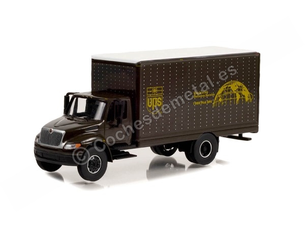 Cochesdemetal.es 2013 Camión International Durastar Box Van UPS "H.D. Trucks Series 24" 1:64 Greenlight 33240B