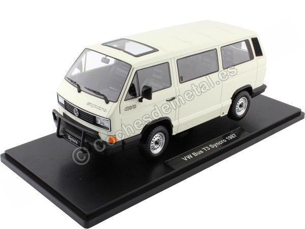 Cochesdemetal.es 1987 Volkswagen Bus T3 Syncro Blanco 1:18 KK-Scale KKDC180962