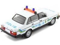 1986 Volvo 240 GL "Policía de Suecia" Blanco 1:24 Welly 24102SP