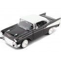 Cochesdemetal.es 1957 Chevrolet Bel Air Negro/Blanco 1:24 Motor Max 73228