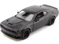 Cochesdemetal.es 2018 Dodge Challenger SRT Hellcat Wide Body Negro Mate 1:24 Motor Max 79350