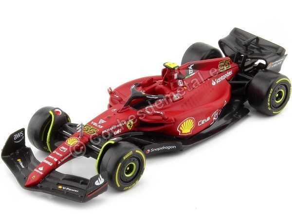 Cochesdemetal.es 2022 Scudería Ferrari F1-75 Nº55 Carlos Sainz Scudería Ferrari 1:43 Bburago 36832S