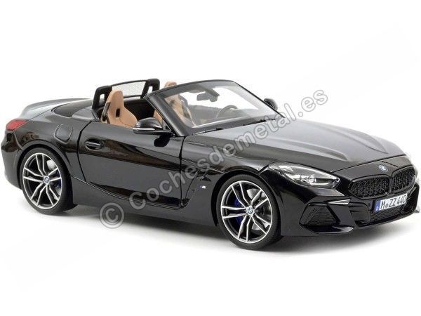 Cochesdemetal.es 2019 BMW Z4 Cabriolet Negro Metalizado 1:18 Norev HQ 183272