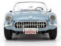 Cochesdemetal.es 1957 Chevrolet Corvette Convertible Azul-Blanco 1:18 Lucky Diecast 92018