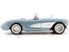 Cochesdemetal.es 1957 Chevrolet Corvette Convertible Azul-Blanco 1:18 Lucky Diecast 92018