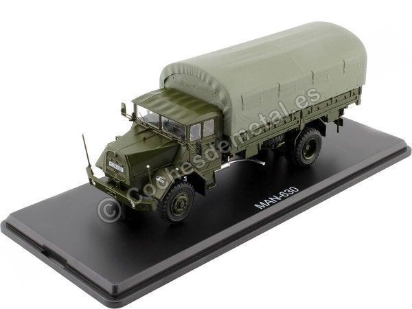 Cochesdemetal.es 1953 Camión Militar Plataforma MAN-630 4x4 Verde 1:43 Premium ClassiXXs PCL47114