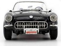 Cochesdemetal.es 1957 Chevrolet Corvette Convertible Negro-Blanco 1:18 Lucky Diecast 92018