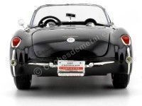 Cochesdemetal.es 1957 Chevrolet Corvette Convertible Negro-Blanco 1:18 Lucky Diecast 92018