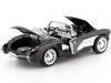 Cochesdemetal.es 1957 Chevrolet Corvette Convertible Negro-Blanco 1:18 Lucky Diecast 92018