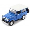 Cochesdemetal.es 1974 Toyota FJ40 Hard Top Azul/Blanco 1:24 Motor Max 79323