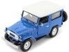 Cochesdemetal.es 1974 Toyota FJ40 Hard Top Azul/Blanco 1:24 Motor Max 79323