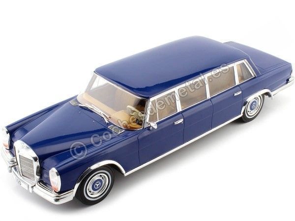 Cochesdemetal.es 1969 Mercedes-Benz 600 (W100) Pullman Limousine Azul Oscuro 1:18 MC Group 18189