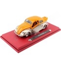 Cochesdemetal.es 1951 Volkswagen VW Beetle Hard Top Custom Plata/Naranja Metalizado 1:18 Maisto Premiere 31018